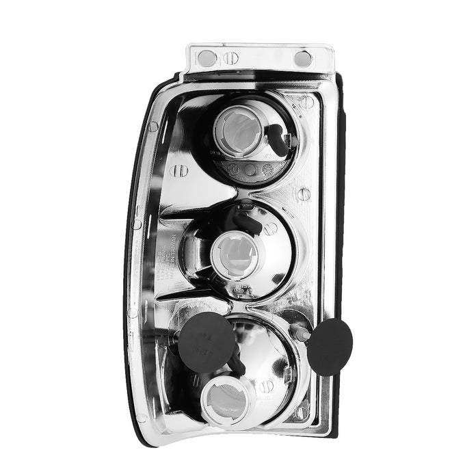 D-Motoring - Tail Lights - Chrome Housing - Clear Lens - Plug-n-play - Pair - 95-97 Ford Explorer - 5