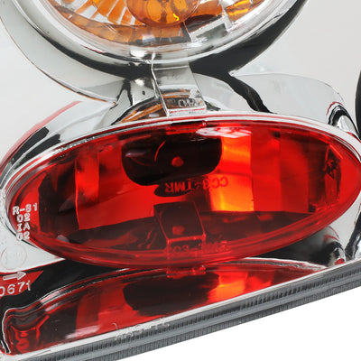 D-Motoring - Tail Lights - Chrome Housing - Clear Lens - Plug-n-play - Pair - Audi A3 / S3 - 4