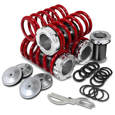 D-Motoring - Coilover Sleeve Kit - Adjustable from 0 to 3 inch ride height - Set of 4 - 88-00 Civic EG / EJ / EK / EM1 - 1
