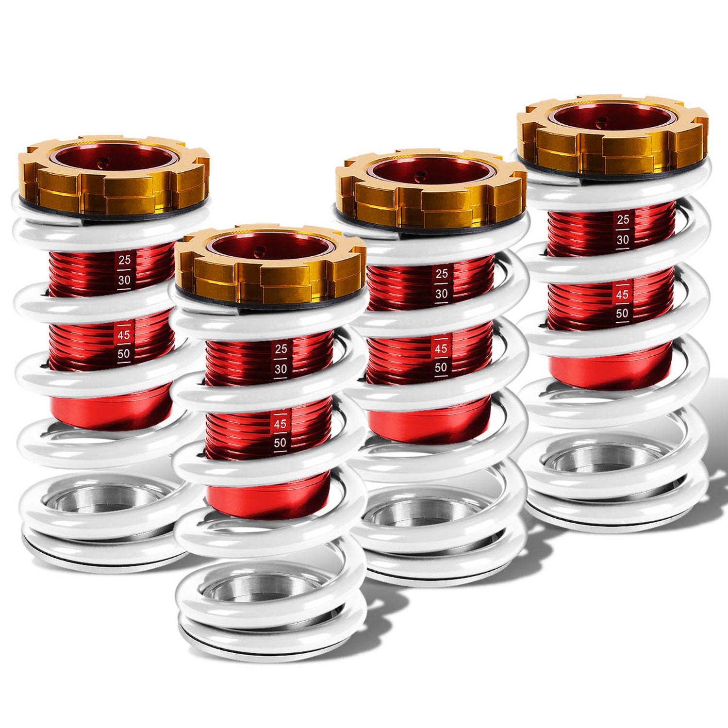 D-Motoring - Coilover Sleeve Kit - 1 - 4 Ride Height Adjustable With Scales - Set of 4 - Honda CRX / Acura Integra / Honda Civic / Honda Del Sol - 9