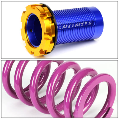 D-Motoring - Coilover Sleeve Kit - 1 - 4 Ride Height Adjustable With Scales - Set of 4 - Honda CRX / Acura Integra / Honda Civic / Honda Del Sol - 2