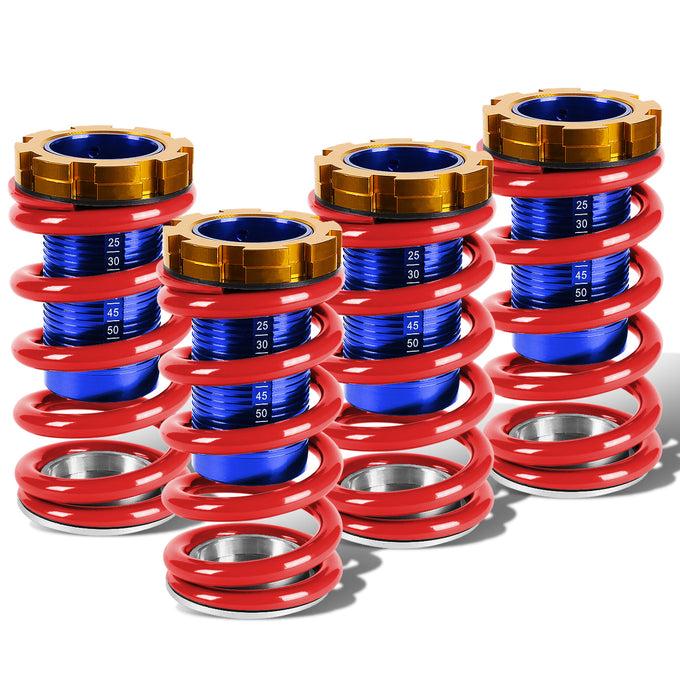 D-Motoring - Coilover Sleeve Kit - 1 - 4 Ride Height Adjustable With Scales - Set of 4 - Honda CRX / Acura Integra / Honda Civic / Honda Del Sol - 7