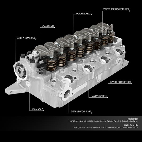 D-Motoring - 4D56/T Diesel EngineCylinder Head - Aluminum - 2