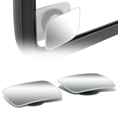 D-Motoring - Blind Spot Mirrors - Adjustable - Square - 2 in. - Pair - 1