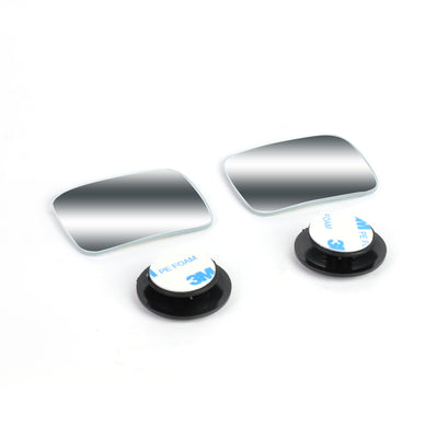 D-Motoring - Blind Spot Mirrors - Adjustable - Square - 2 in. - Pair - 2