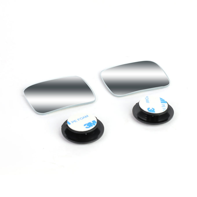 D-Motoring - Blind Spot Mirrors - Adjustable - Square - 2 in. - Pair - 2