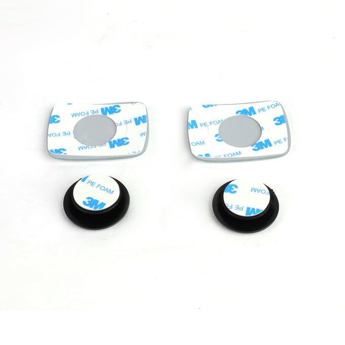 D-Motoring - Blind Spot Mirrors - Adjustable - Square - 2 in. - Pair - 3