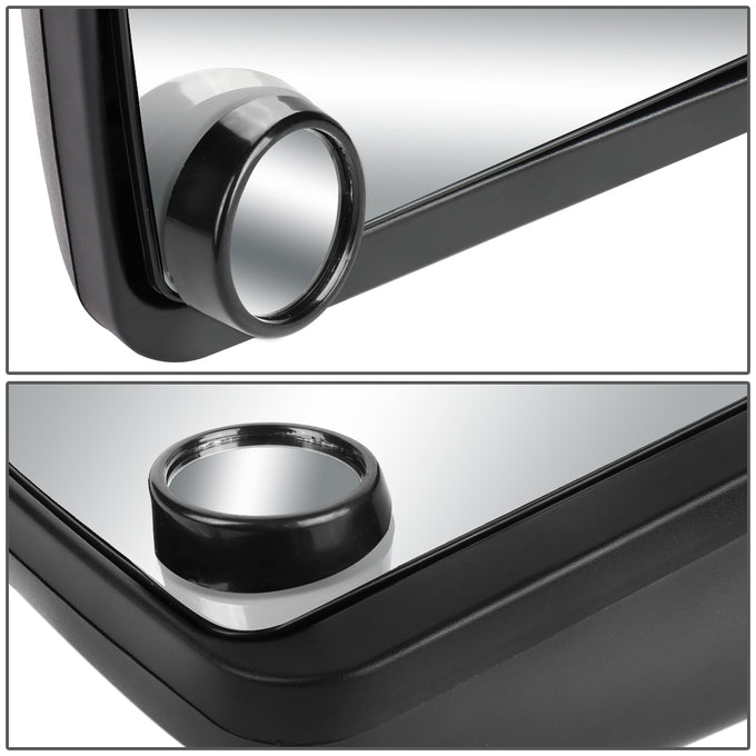 D-Motoring - Blind Spot Mirrors - Round - Black Angle Bezel - 2 in. - Pair - 5