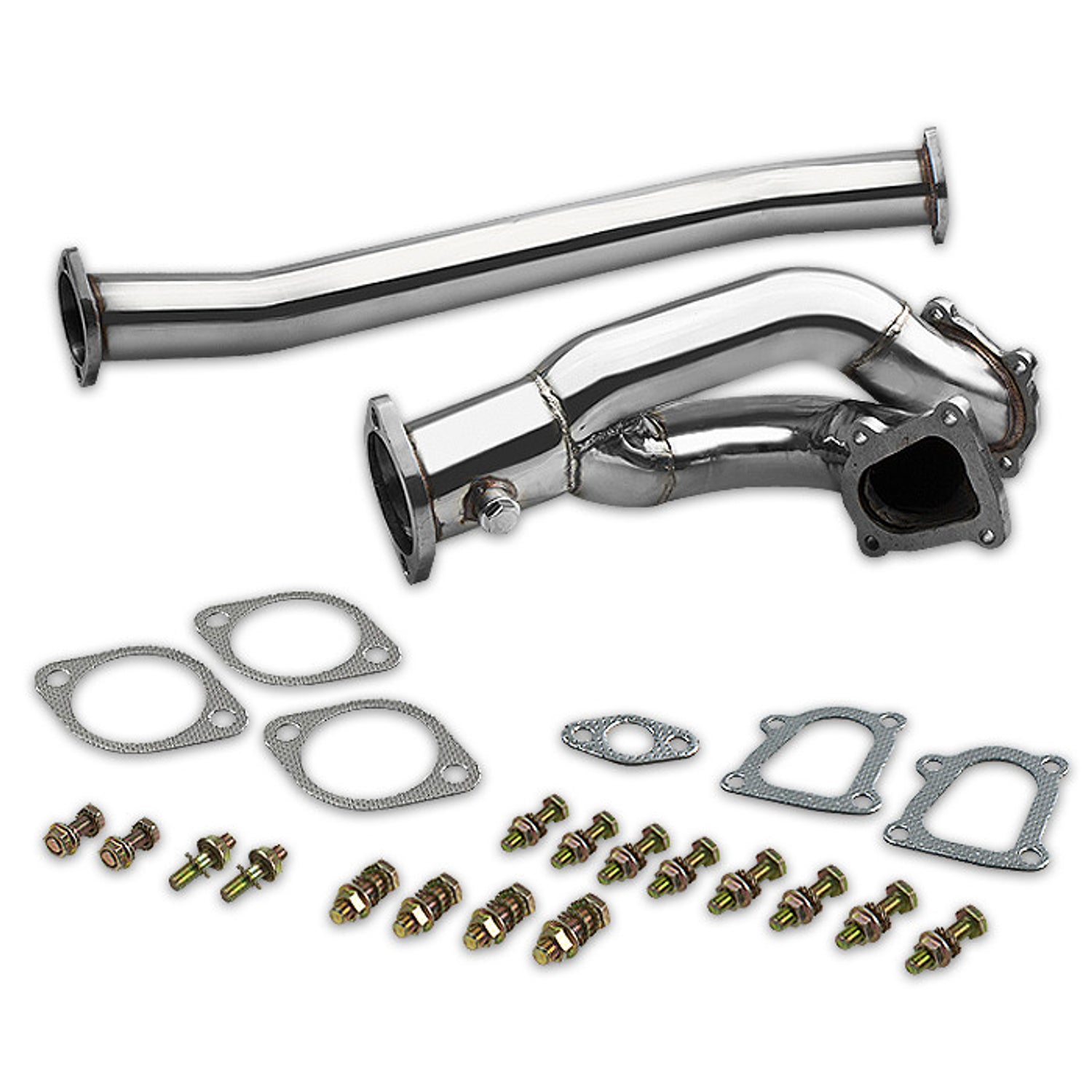 D-Motoring - Downpipe - 2 Inlet - 3 Outlet - 3 Piping Diameter - Stainless Steel - 86-92 Toyota Supra MK III/ MK3 1JZ-GTE - 1