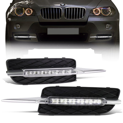 Pair of cree LED DRL Left & Right w/ Bezel<br>07-10 BMW X5