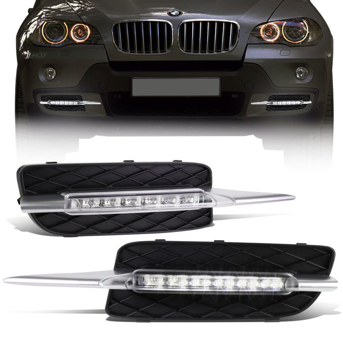 Pair of cree LED DRL Left & Right w/ Bezel<br>07-10 BMW X5