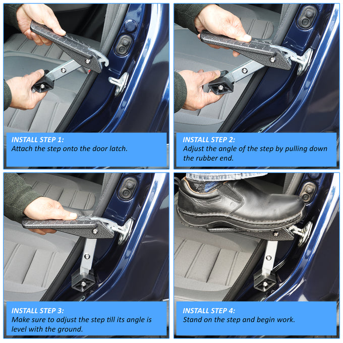 5 Angles Foldable Car Door Latch Hook Step Pedal (A Variety of Color Options)