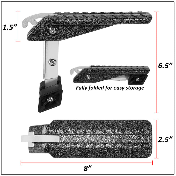 5 Angles Foldable Car Door Latch Hook Step Pedal (A Variety of Color Options)