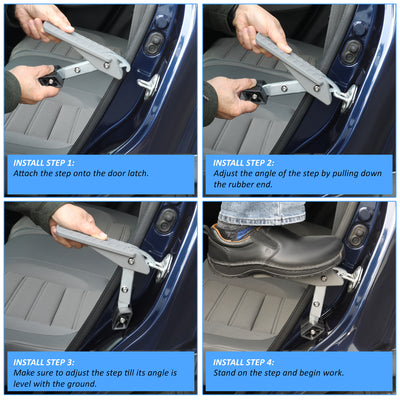 5 Angles Foldable Car Door Latch Hook Step Pedal (A Variety of Color Options)
