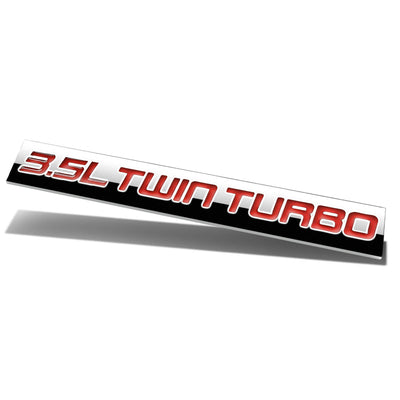 3.5L TWIN TURBO Tape-on Emblem Badge Decal<br>Universal