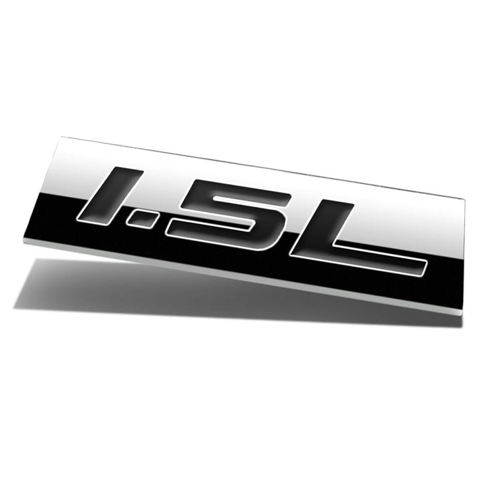 1.5L Tape-on Chrome Emblem Badge Decal <br>Universal