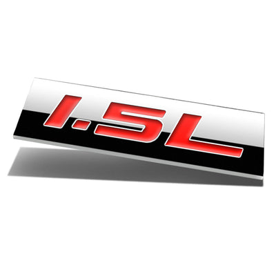 1.5L Tape-on Chrome Emblem Badge Decal <br>Universal