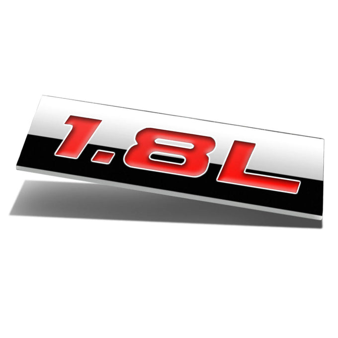 1.8L Tape-on Chrome Emblem Badge Decal <br>Universal