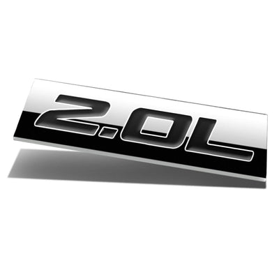 2L Tape-on Chrome Emblem Badge Decal <br>Universal