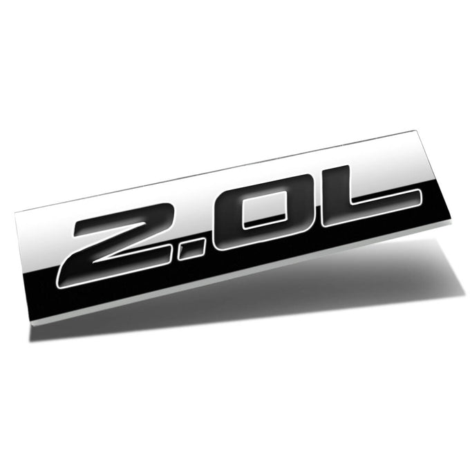 2L Tape-on Chrome Emblem Badge Decal <br>Universal