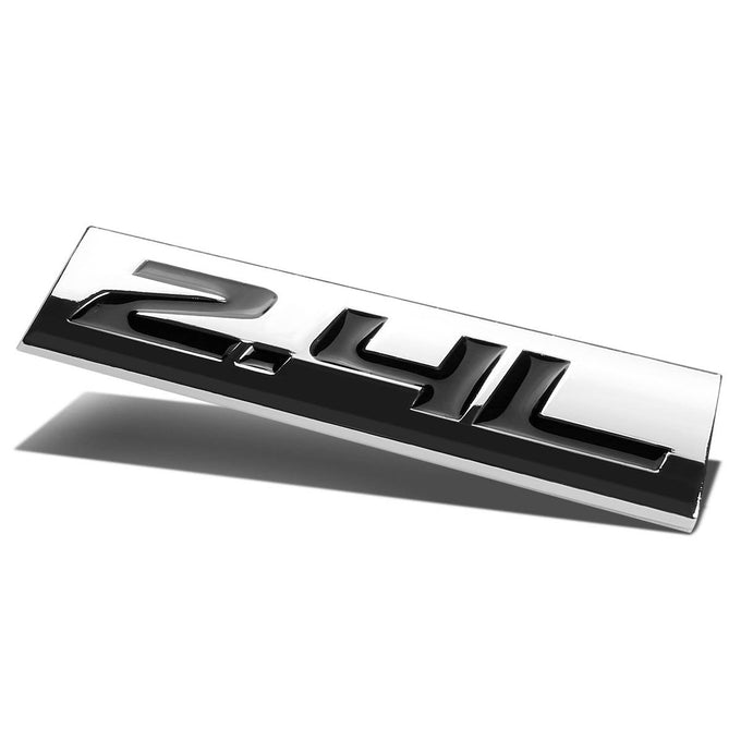2.4L Tape-on Chrome Emblem Badge Decal <br>Universal