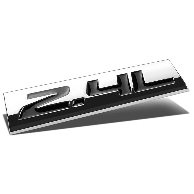 2.4L Tape-on Chrome Emblem Badge Decal <br>Universal