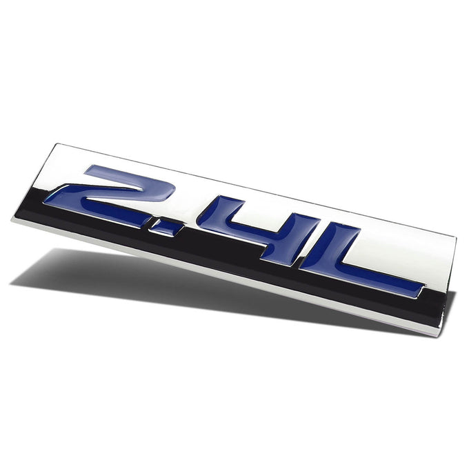 2.4L Tape-on Chrome Emblem Badge Decal <br>Universal