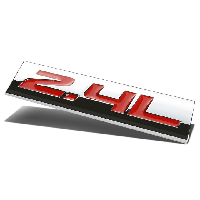2.4L Tape-on Chrome Emblem Badge Decal <br>Universal