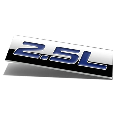 2.5L Tape-on Chrome Emblem Badge Decal <br>Universal