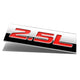 2.5L Tape-on Chrome Emblem Badge Decal <br>Universal