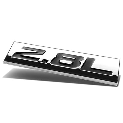 2.8L Tape-on Chrome Emblem Badge Decal <br>Universal