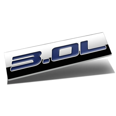 3.0L Tape-on Chrome Emblem Badge Decal <br>Universal