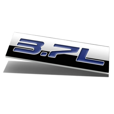 3.7L Tape-on Chrome Emblem Badge Decal <br>Universal