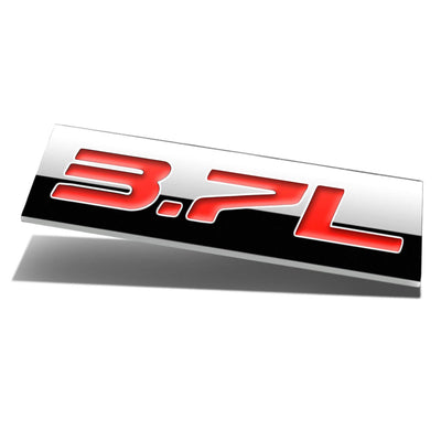 3.7L Tape-on Chrome Emblem Badge Decal <br>Universal