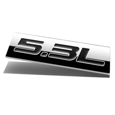 5.3L Tape-on Chrome Emblem Badge Decal <br>Universal