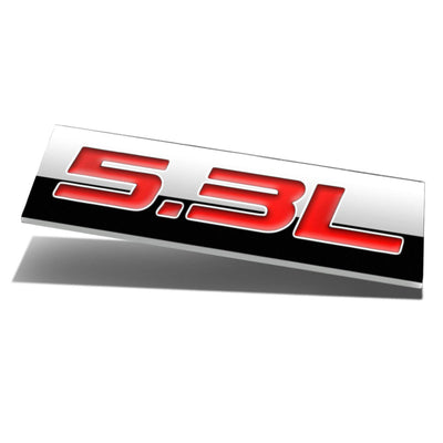 5.3L Tape-on Chrome Emblem Badge Decal <br>Universal