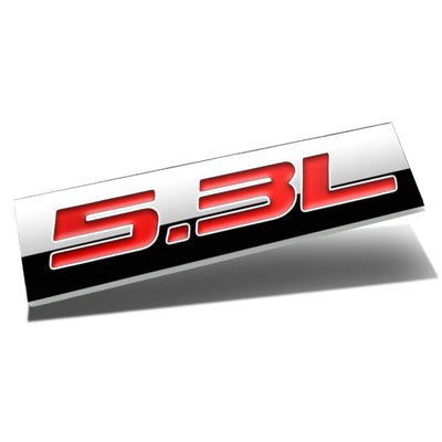 5.3L Tape-on Chrome Emblem Badge Decal <br>Universal