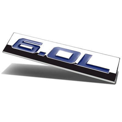 6.0L Tape-on Chrome Emblem Badge Decal <br>Universal