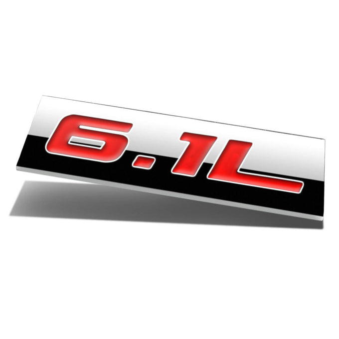 6.1L Tape-on Chrome Emblem Badge Decal <br>Universal