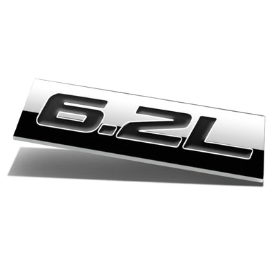 6.2L Tape-on Chrome Emblem Badge Decal <br>Universal
