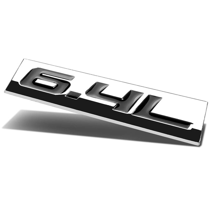 6.4L Tape-on Chrome Emblem Badge Decal <br>Universal