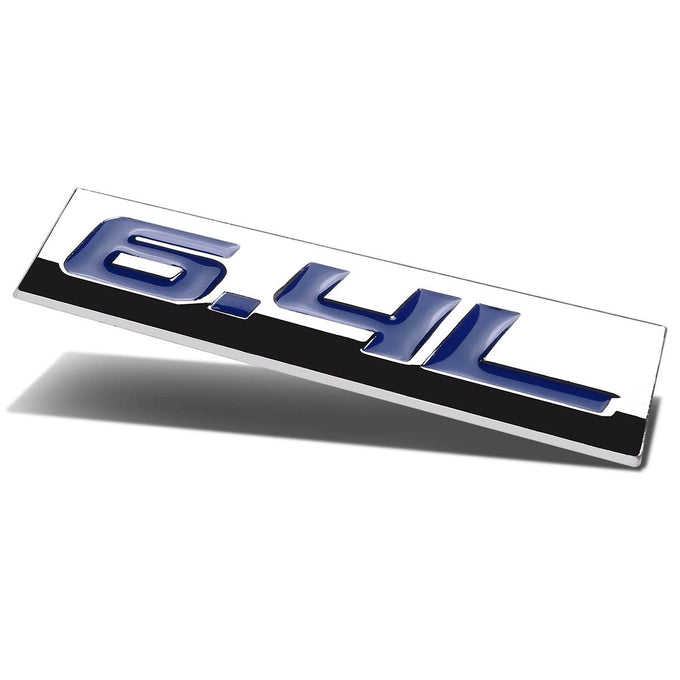 6.4L Tape-on Chrome Emblem Badge Decal <br>Universal