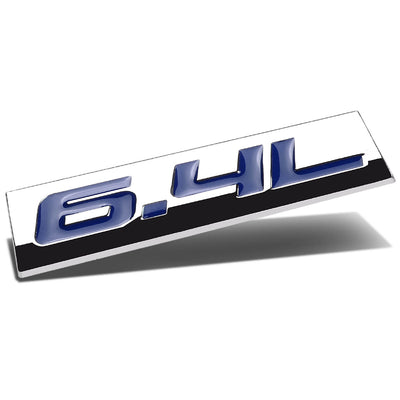 6.4L Tape-on Chrome Emblem Badge Decal <br>Universal