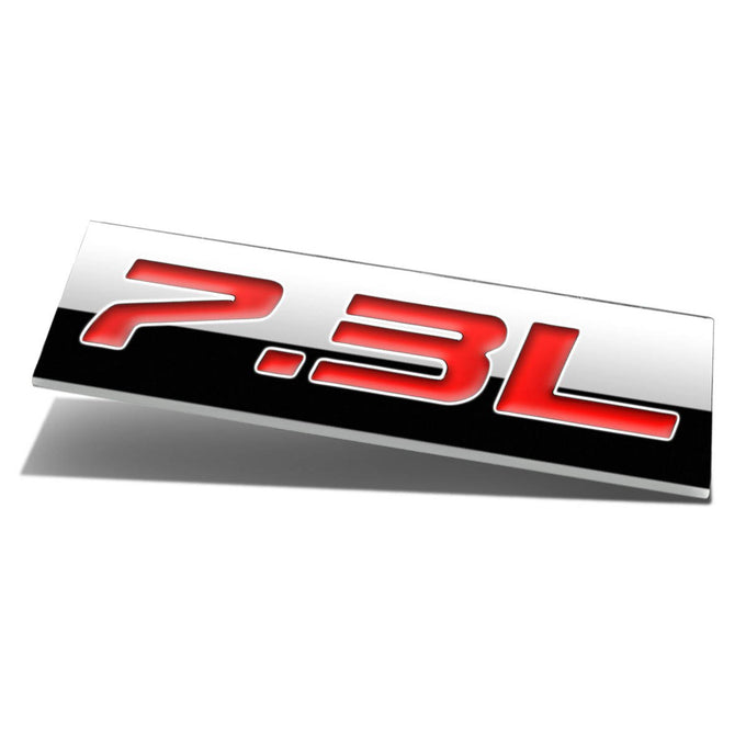 7.3L Tape-on Chrome Emblem Badge Decal <br>Universal