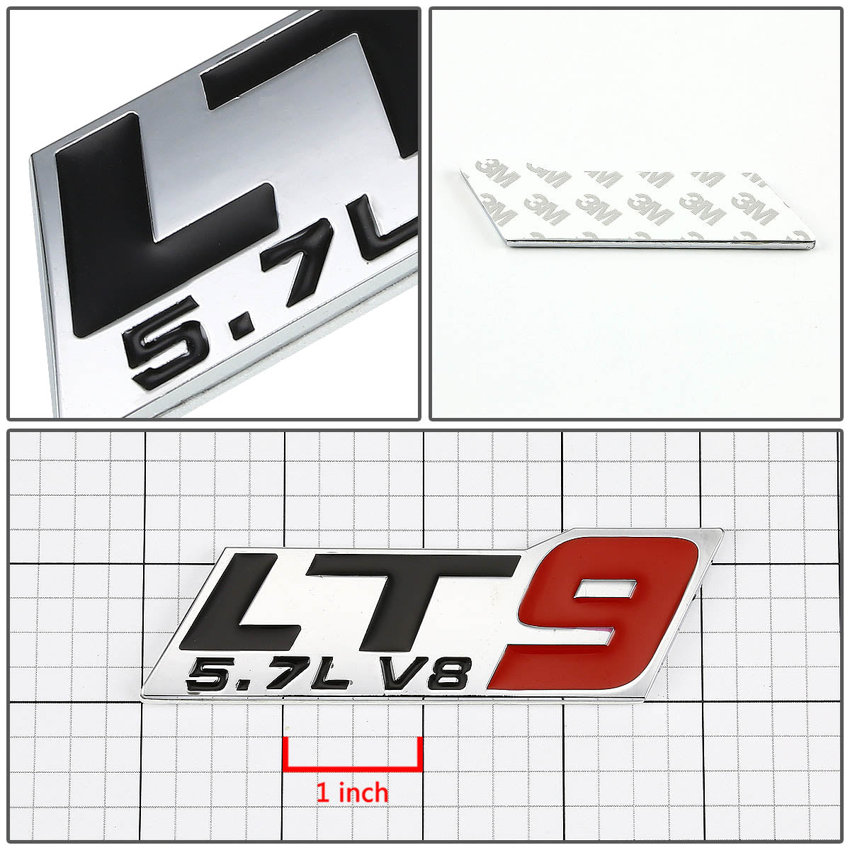 LT9 5.7L V8 Tape-on Emblem Badge DecalUniversal – CA Auto Parts