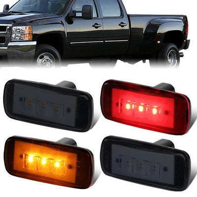 10-17 Ram Truck 3500 Side Marker Lights - LED - Bed Side Fender - Smoked Lens - Set of 4 - FENDL-DRAM10-SM - 1