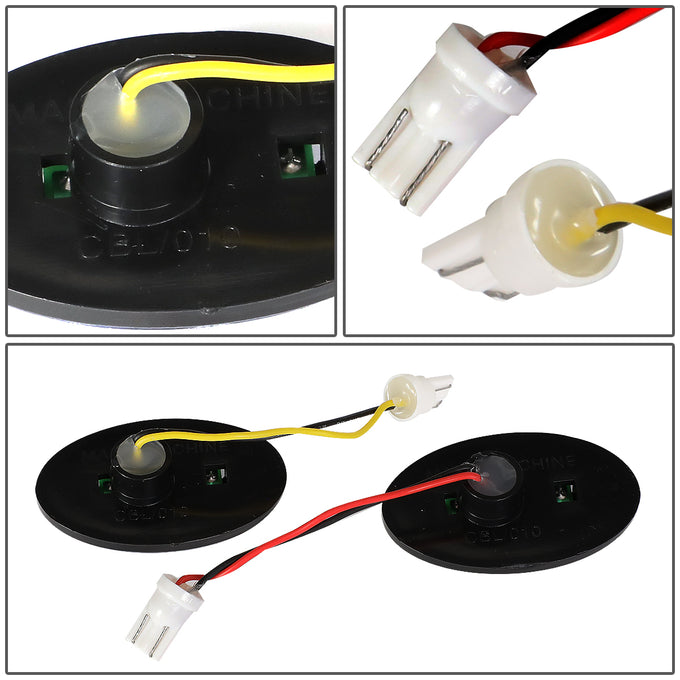D-Motoring - 99-10 Ford F-250SD, F-350SD, F-450SDSide Marker Lights - LED - Smoked Lens - Dually Fender - Pair - 6