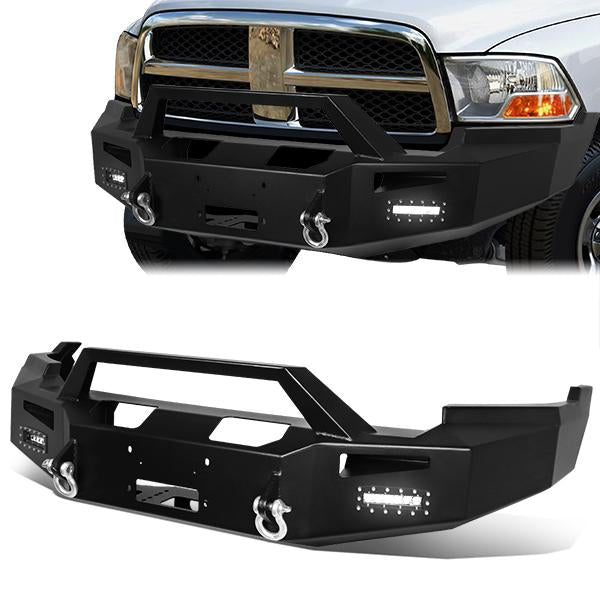 09-12 Ram Truck 1500 Rock Crawler Front Bumper - W/Winch Plate+LED Fog Light - FGBP-002 - 1