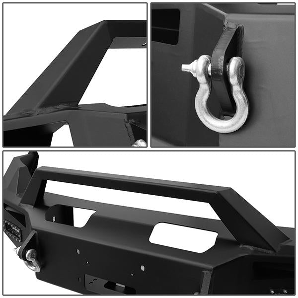 13-18 Ram Truck 1500 Rock Crawler Front Bumper - W/Winch Plate+LED Fog Light - FGBP-003 - 3