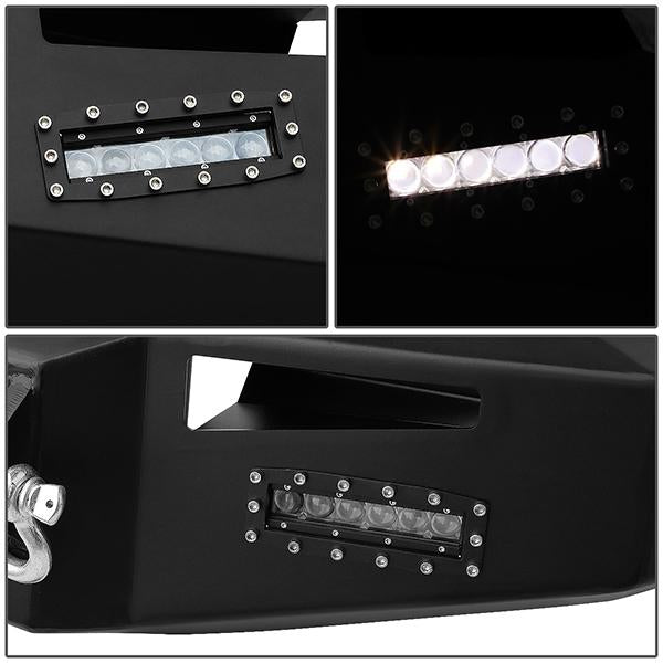13-18 Ram Truck 1500 Rock Crawler Front Bumper - W/Winch Plate+LED Fog Light - FGBP-003 - 4